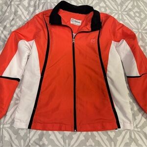 Vintage style Wilson Women's Orangey-Red and White Jacket